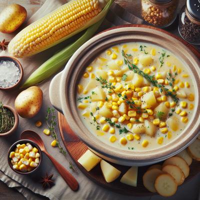 Image of Simple Crock Pot Corn Chowder