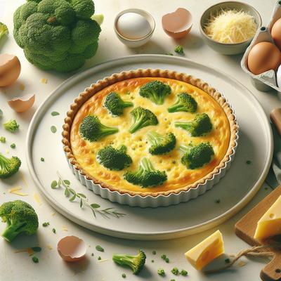 Image of Simple Crustless Broccoli Quiche
