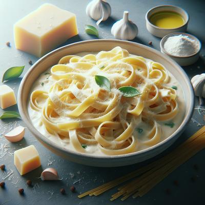 Image of Simple Delicate Fettuccine Alfredo