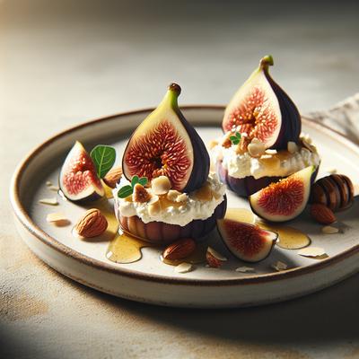 Image of Simple Fig Mascarpone Dessert or Tapas