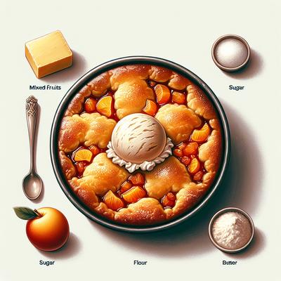 Image of Simple Fruit Cocktail Cobbler