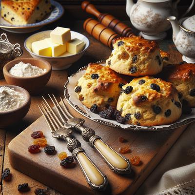 Image of Simple Golden Raisin Scones