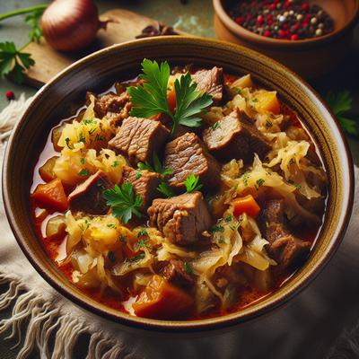 Image of Simple Goulash with Sauerkraut