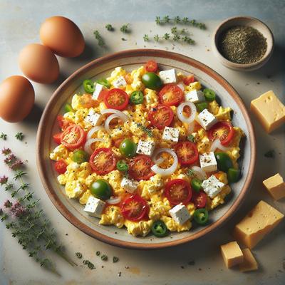 Image of Simple Greek Scrambled Eggs