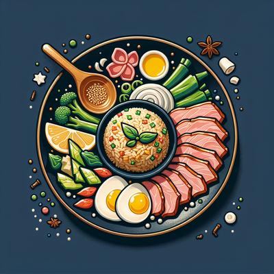 Simple Ham or Pork Fried Rice W Sesame Oil No Wok Needed