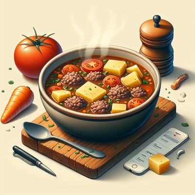 Image of Simple Hamburger Soup