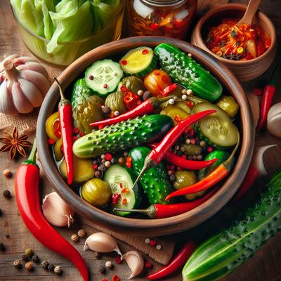 Image of Simple Hot and Spicy Pickles