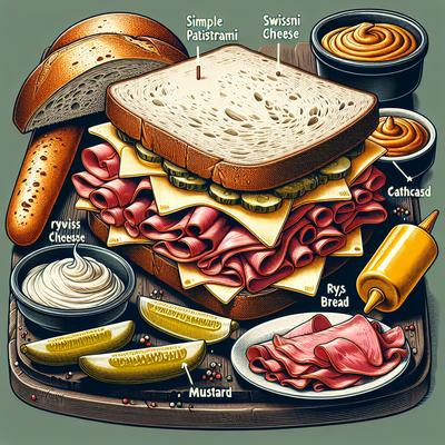 Image of Simple Hot Pastrami and Swiss Sandwiches