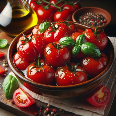 Image of Simple Marinated Vine Ripened Tomatoes