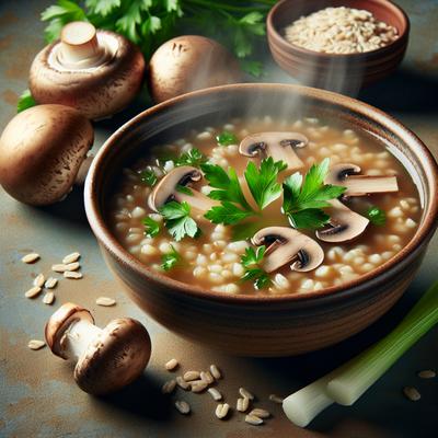 Image of Simple Mushroom Barley Soup
