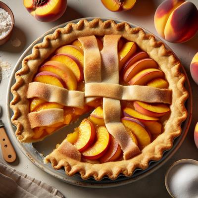 Image of Simple Peach Pie
