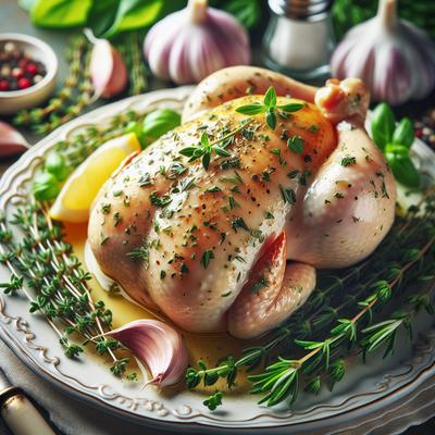 Image of Simple Poached Herbed Chicken