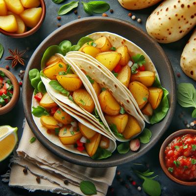 Image of Simple Potato Tacos Vegetarian
