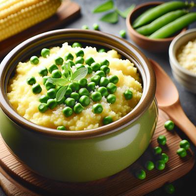 Image of Simple Rice Cooker Polenta with Green Peas