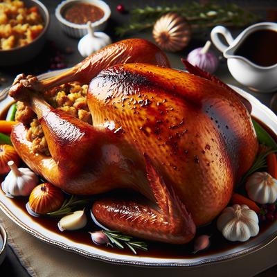 Image of Simple Roast Turkey with Rich Turkey Gravy