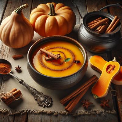 Image of Simple Roasted Butternut Squash Cinnamon Soup