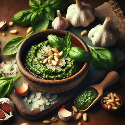 Image of Simple Roasted Garlic Pesto