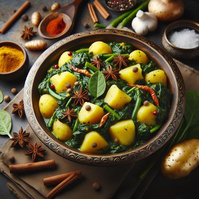 Image of Simple Sag Aloo Indian Potato and Spinach