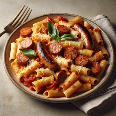 Image of Simple Sausage Baked Ziti Only 5 Ingredients