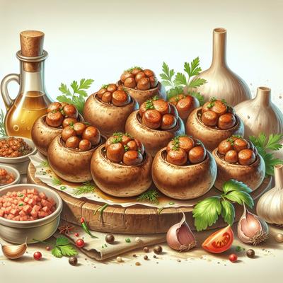 Image of Simple Sausage Stuffed Mushrooms