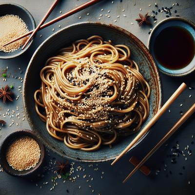 Image of Simple Sesame Soy Oriental Noodles