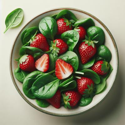 Image of Simple Strawberry and Spinach Salad