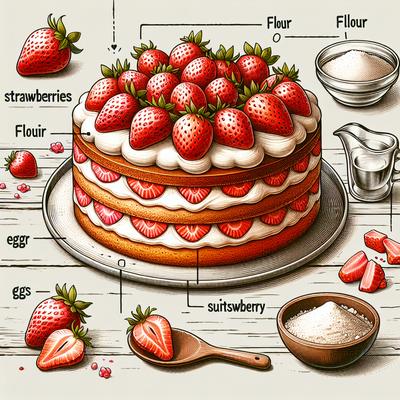 Image of Simple Strawberry Cake