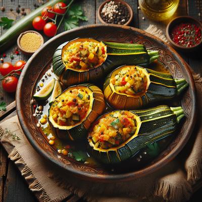 Image of Simple Stuffed Zucchini or Squash