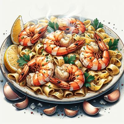 Image of Simple Succulent Shrimp Scampi