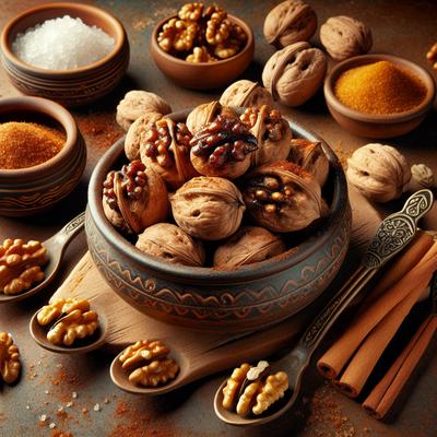 Image of Simple Sweet and Savory Spiced Walnuts