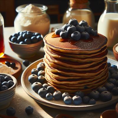 Image of Simple Vegan Blueberry Pancakes