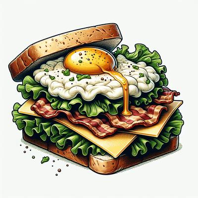 Image of Simply Dilly Icous Egg Sandwich 5fix