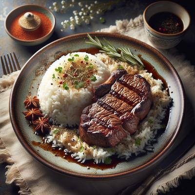 Image of Simply Elegant Steak and Rice