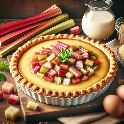 Image of Simply Fantastic Rhubarb Custard Pie