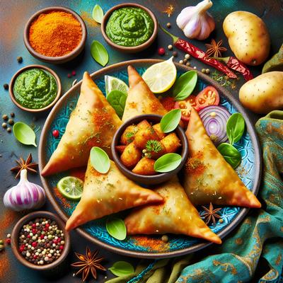 Image of Simply Spicy Potato Pesto Samosas 5fix