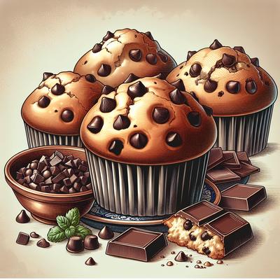Image of Sinful Chocolate Chip Muffins