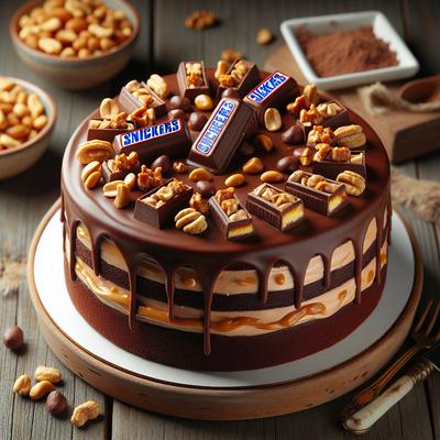 Image of Sinful Snickers Cake