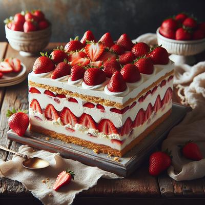 Image of Sinful Strawberries and Cream Icebox Cake