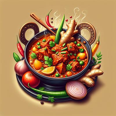 Image of Sinfully Delicious Indian Ginger Mutton Karahi