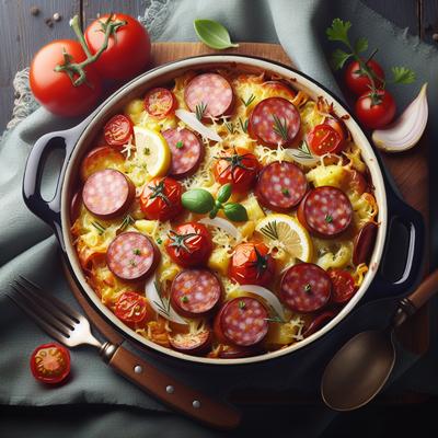 Image of Sinfully Good Kielbasa Casserole