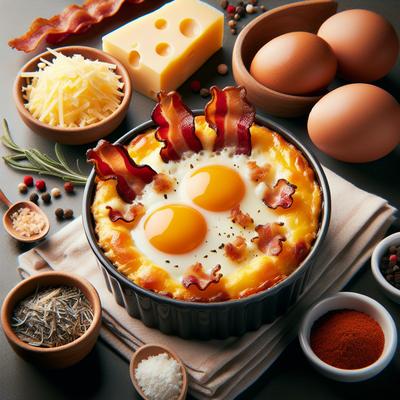 Image of Single Serving Baked Bacon Egg and Cheese