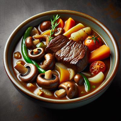 Image of Sirloin and Portabella Stew Mmmmm