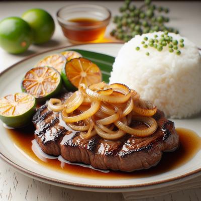 Image of Sirloin Steak Filipino Style Bistek Tagalog