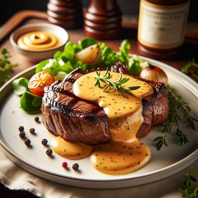 Image of Sirloin Steak with Dijon Port Sauce