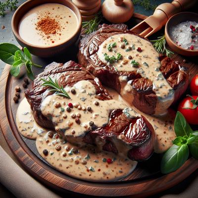 Image of Sirloin Steaks with Creamy Sauce