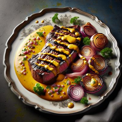 Image of Sirloin Steaks with Shallot Mustard Sauce