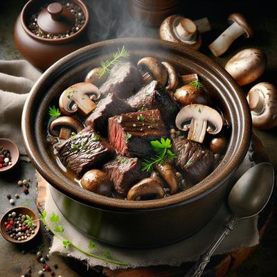 Image of Sirloin Tips with Mushrooms for Crock Pot