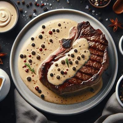 Image of Sirloin with Creamy Pepper Sauce