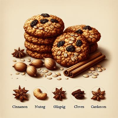 Image of Six Spice Oatmeal Raisin Cookies