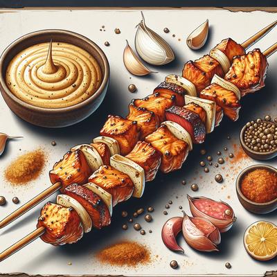 Image of Skewered Chicken Chorizo with Cumin Aioli